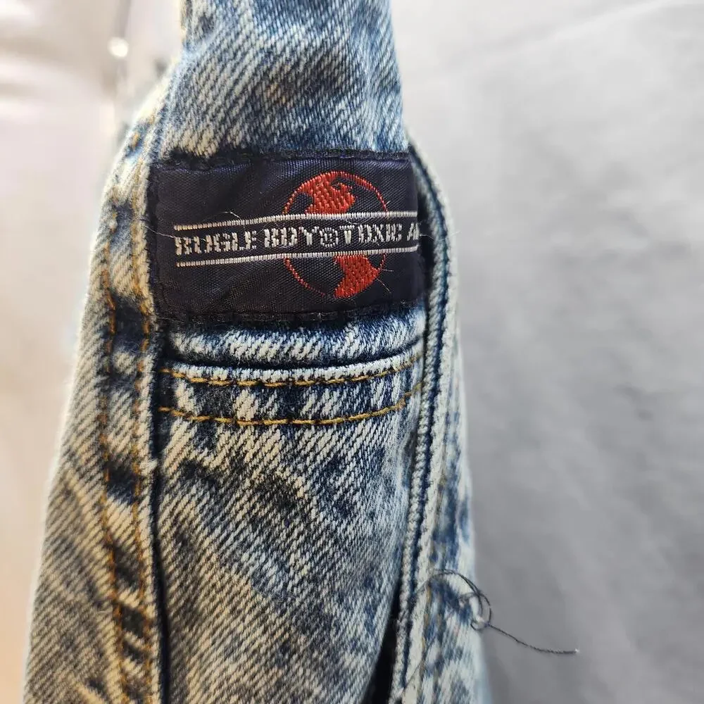 Vintage Rare Bugle Boy Toxic Alert Acid Washed Jeans Size‎ 30x32
